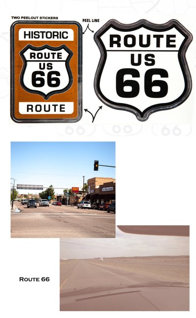 画像1: ルート66 ステッカー（2種セット）/Route 66 Stickers