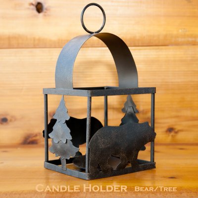 画像1: キャンドル ホルダー（ベアー・ツリー）/Iron Candle Holder(Bear/Tree)