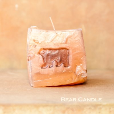 画像1: アメリカン ワイルドライフ ハンドメイド ベアー キャンドル/Wildlife Candle(Bear)