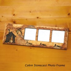 画像1: キャビン ストーンキャスト フォトフレーム（3フォト 写真立て・壁掛け）/Cabin Photo Frame (1)