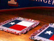 画像2: エルパソ サドルブランケット テキサス スタイル ジャガード マット コースター テキサスフラッグ/El Paso Saddle Blanket Jacquard Mat Coaster Texas Flag (2)