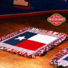 画像1: エルパソ サドルブランケット テキサス スタイル ジャガード マット コースター テキサスフラッグ/El Paso Saddle Blanket Jacquard Mat Coaster Texas Flag (1)