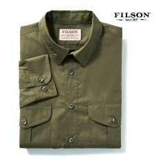 画像2: フィルソン フェザークロス シャツ（長袖・オリーブ）/Filson Longsleeve Feather Cloth Shirt (Olive) (2)