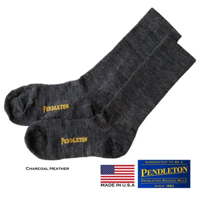 画像1: ペンドルトン ウール ソックス（チャコールヘザー）/Pendleton Socks(Charcoal Heather)