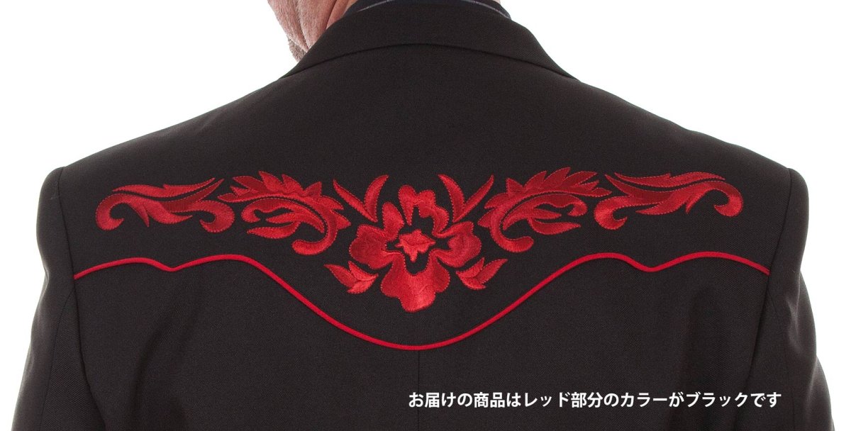 画像3: スカリー ブラック フローラル刺繍 ウエスタン ジャケット・ブレザー（ブラック）/Scully Floral Embroidery Blazer(Black) (3)