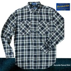 画像1: ペンドルトン バーンサイド フランネル シャツ ネイビーS/Pendleton Burnside Flannel Shirt(Navy) (1)