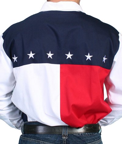 画像3: スカリー USA 星条旗 アメリカ国旗 刺繍シャツ（メンズ 長袖/アメリカンフラッグ）/Scully Long Sleeve Western Shirt