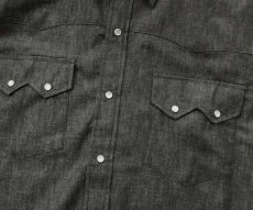 画像3: ローパー ブラック デニム ウエスタンシャツ（長袖）身幅65cm・68cm/Roper Long Sleeve Western Shirt(Black) (3)