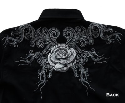 画像3: ローパー オールドウエスト 刺繍 ウエスタン シャツ（長袖/ブラック・シルバー）/Roper Old West Long Sleeve Embroidered Western Shirt(Black/Silver)