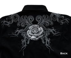 画像3: ローパー オールドウエスト 刺繍 ウエスタン シャツ（長袖/ブラック・シルバー）/Roper Old West Long Sleeve Embroidered Western Shirt(Black/Silver) (3)