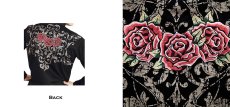 画像3: ローパー ウエスタン 刺繍 シャツ（長袖/ブラック・ローズ）/Roper Long Sleeve Embroidered Western Shirt(Black/Rose) (3)