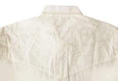 画像3: スカリー スナップフロント 刺繍 ウエスタン シャツ（長袖/ホワイト・フロント&バック刺繍）/Scully Long Sleeve Embroidered Snap Front Shirt(Men's) (3)