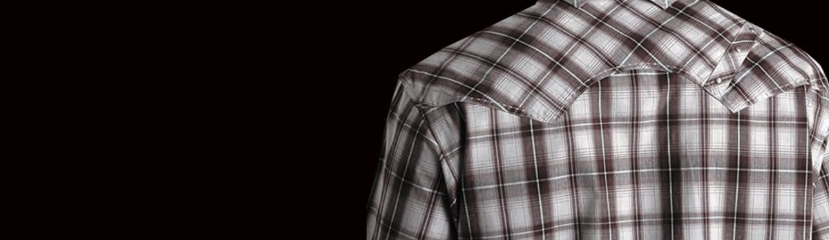 画像3: パンハンドルスリム スナップフロント サドルステッチ ウエスタン シャツ（ブラウン・ホワイト）M/Panhandle Slim Saddle-Stitch Plaid Western Shirt(Brown/White) (3)