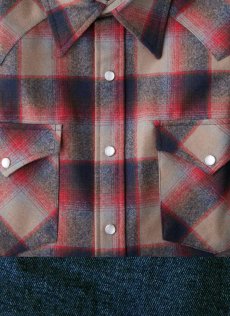 画像3: ペンドルトン ウエスタンシャツ（ネイビー・レッド・タンオンブレ）S/Pendleton Western Shirt (3)