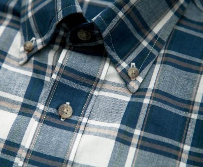 画像2: ペンドルトン オーシャンサイド シャツ ネイビー・タン（長袖）大きいサイズ L（身幅約60cm）XL（身幅約65cm）/Pendleton Long Sleeve Button-Down Shirt 