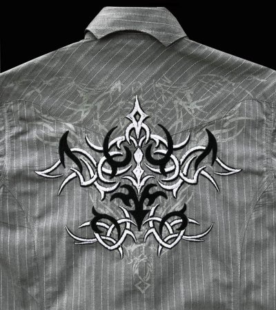 画像3: パンハンドルスリム 刺繍 ウエスタン シャツ（グレー）/Panhandle Slim Western Shirt