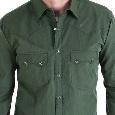 画像2: ラングラー 20X ウエスタン シャツ（パイン・長袖）/Wrangler 20X Collection Long Sleeve Western Shirt(Pine) (2)