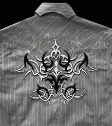画像3: パンハンドルスリム 刺繍 ウエスタン シャツ（グレー）/Panhandle Slim Western Shirt (3)