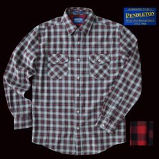 画像1: ペンドルトン ダブルフェイス ビンテージフィット ストリートシャツ（長袖）S/Pendleton Long Sleeve Double Face Street Shirt(Black Red Soft Plaid) (1)