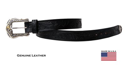 画像3: トニーラマ ウエスタン レザー ベルト（ブロンコライダー ブラック）/Tony Lama Western Leather Belt・1-1/2" WESTERLY RIDE BELT(Black)