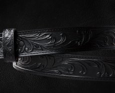 画像3: トニーラマ ウエスタン レザー ベルト（ブロンコライダー ブラック）/Tony Lama Western Leather Belt・1-1/2" WESTERLY RIDE BELT(Black) (3)