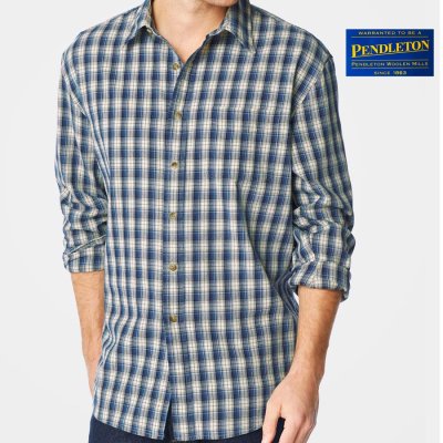 画像2: ペンドルトン 長袖 シャツ フィッテッド インディゴブループラッド/Pendleton Long Sleeve Shirt(Indigo Blue Plaid)