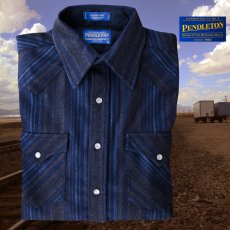 画像1: ペンドルトン ウエスタンシャツ フィッテッド（ブルー・ブラウン）/Pendleton Fitted Western Shirt(Blue/Brown) (1)