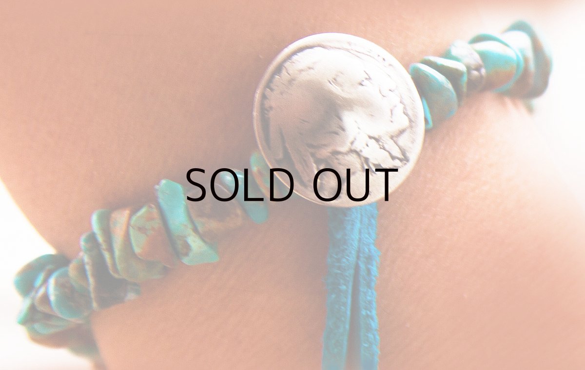 画像2: ターコイズ インディアン ブレスレット/Turquoise Bracelet  (2)