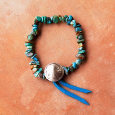 画像4: ターコイズ インディアン ブレスレット/Turquoise Bracelet  (4)
