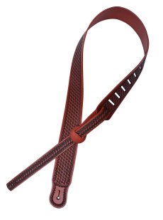 画像3: ギター ストラップ ベース ストラップ レザー製 アメリカ輸入品（バスケットウィーヴ・ブラウン）/Guitar&Bass Leather Strap(Basketweave/Brown) (3)