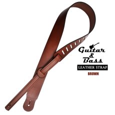 画像1: ギター ベース レザー ストラップ アメリカ 輸入品（ブラウン）/Guitar&Bass Leather Strap(Brown) (1)