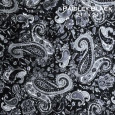 画像1: カウボーイ スカーフ ワイルドラグ ペイズリー ブラック（21"x21"）/100% Silk Wild Rags(Paisley/Black) (1)