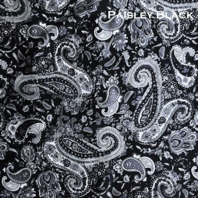 画像1: カウボーイ 大判スカーフ ワイルドラグ ペイズリー ブラック/100% Silk Wild Rags(Paisley/Black)