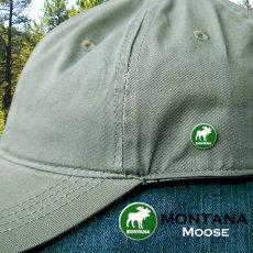 画像1: アウトドア アメリカン ワイルドライフ ピンバッジ モンタナ ムース（フォレスト グリーン）/Pin Moose(Forest Green) (1)