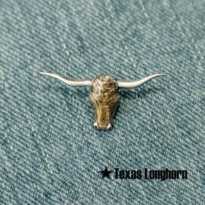 画像1: テキサス ロングホーン ウエスタン ピンバッジ ピンズ/Pin Texas Longhorn