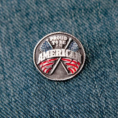 画像1: アメリカ国旗 星条旗 ピンバッジ ピンズ/Pin PROUD TO BE AN AMERICAN