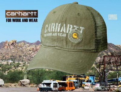 画像1: カーハート ウオッシュ コットン メッシュバック キャップ（オリーブ）/Carhartt Mesh Back Cap(Olive)