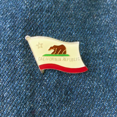 画像1: カリフォルニア州旗 グリズリー カリフォルニアリパブリック ピンバッジ ピンズ /Pin California Republic