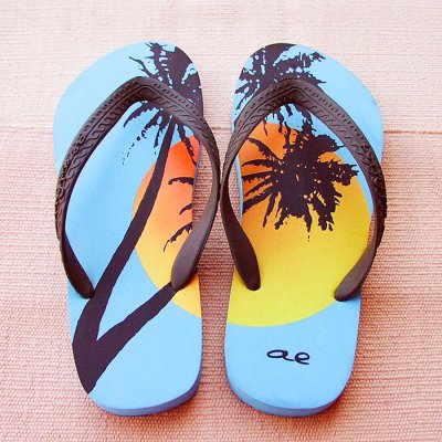 画像1: アメリカンイーグルアウトフィッターズ ビーチサンダル パームツリー（メンズ）/AE American Eagle Outfitters Flip Flop Palm Tree（Mens)