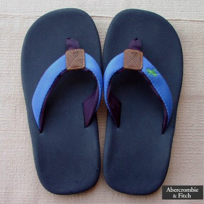 画像1: アバクロンビー＆フィッチ ネイビー ビーチサンダル（メンズ）/Abercrombie&Fitch Navy Flip Flop (Mens)