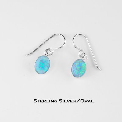 画像1: アメリカン ジュエリー オパール スターリングシルバー ピアス/Sterling Silver Opal Earrings