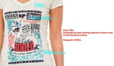 画像2: パンハンドルスリム ターコイズXステッチ メタリックアクセント レディース ウエスタン Tシャツ ロデオ（半袖）/Panhandle Women's Western T-shirt(Rodeo) (2)