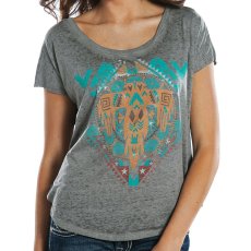画像1: パンハンドルスリム アズテック スパークリングスタッズ レディース ウエスタン Tシャツ（半袖）/Panhandle Slim Rock & Roll Cowgirl Women's Western T-shirt(Aztec) (1)