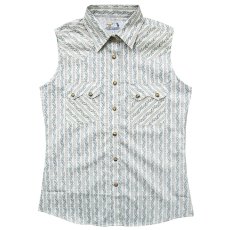 画像1: パンハンドルスリム ウエスタン シャツ フラワー ストライプ ノースリーブ S/Panhandle Slim Western Shirt(Sleeveless/Women's) (1)