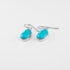 画像2: アメリカン ジュエリー ターコイズ スターリングシルバー ピアス/Sterling Silver Turquoise Earrings (2)