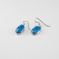 画像2: ズニ インディアン ハンドメイド 925シルバー デニム ラピス ピアス/Native American Zuni Sterling Silver Denim Lapis Earrings (2)