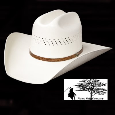 画像1: アラモハット カウボーイ ストローハット（ナチュラル・ホースヘッド ハットバンド）58cm〜59cm/Alamo Hat Western Straw Hat(Natural)