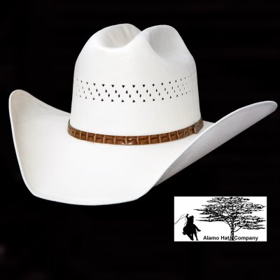 画像1: アラモハット ウエスタン ストローハット（ナチュラル・ホースヘッド ハットバンド）58cm〜59cm/Alamo Hat Western Straw Hat(Natural)