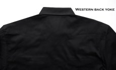 画像3: パンハンドルスリム ウエスタンシャツ ブラック無地（長袖）大きいサイズ L（身幅約61cm）XL（身幅約65cm）/Panhandle Slim Long Sleeve Sold Snap Western Work Shirt(Black) (3)