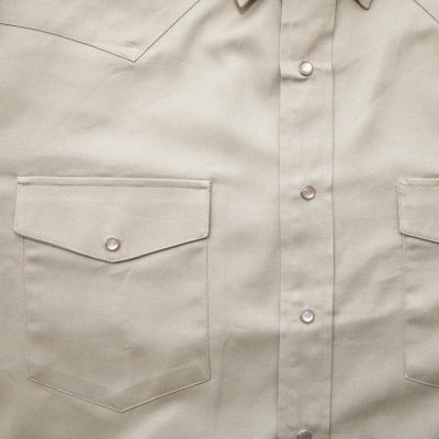 画像2: パンハンドルスリム ウエスタンシャツ トープ無地（長袖）/Panhandle Slim Long Sleeve Sold Snap Western Work Shirt(Taupe)
